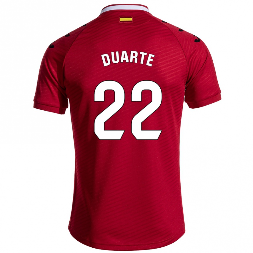 Kids Football Domingos Duarte #22 Dark Red Away Jersey 2024/25 T-Shirt Canada