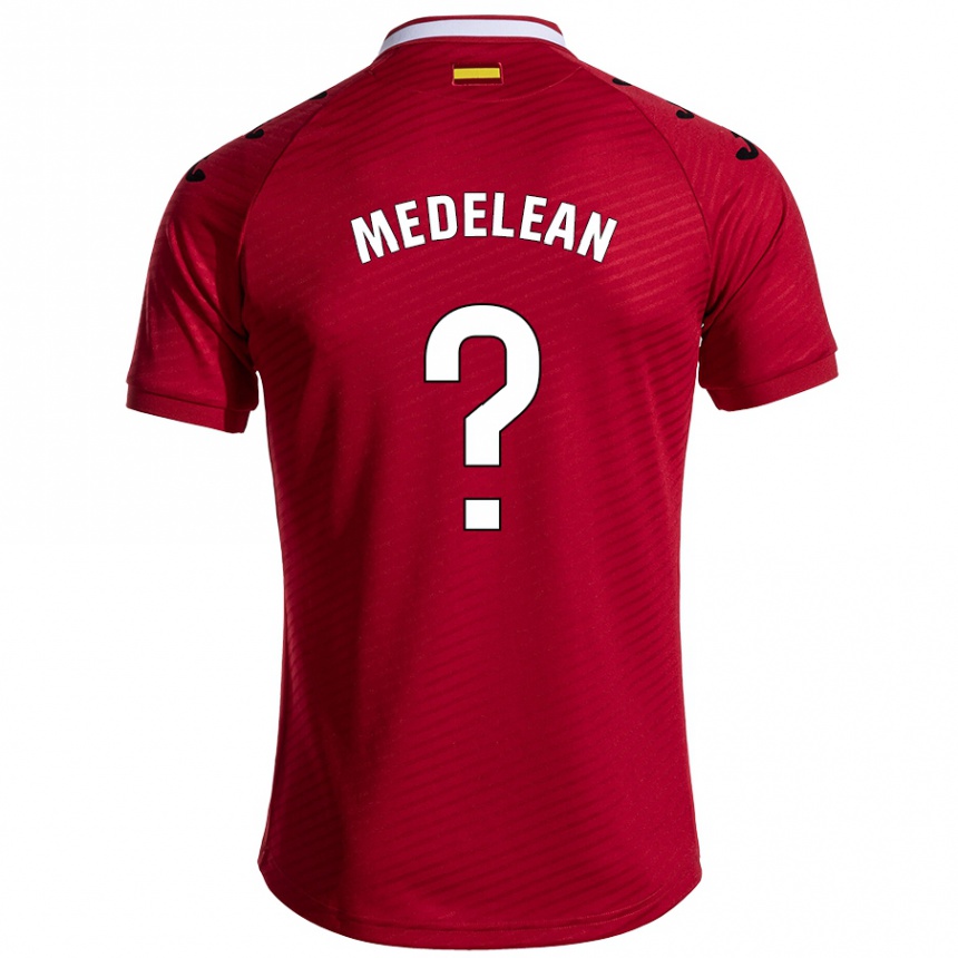 Kids Football Valentin Medelean #0 Dark Red Away Jersey 2024/25 T-Shirt Canada