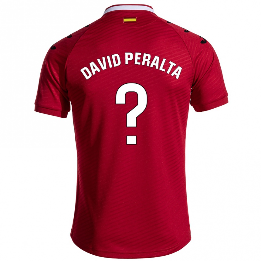 Kids Football Juan David Peralta #0 Dark Red Away Jersey 2024/25 T-Shirt Canada