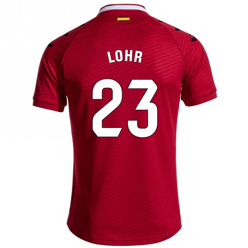 Kids Football Luca Lohr #23 Dark Red Away Jersey 2024/25 T-Shirt Canada