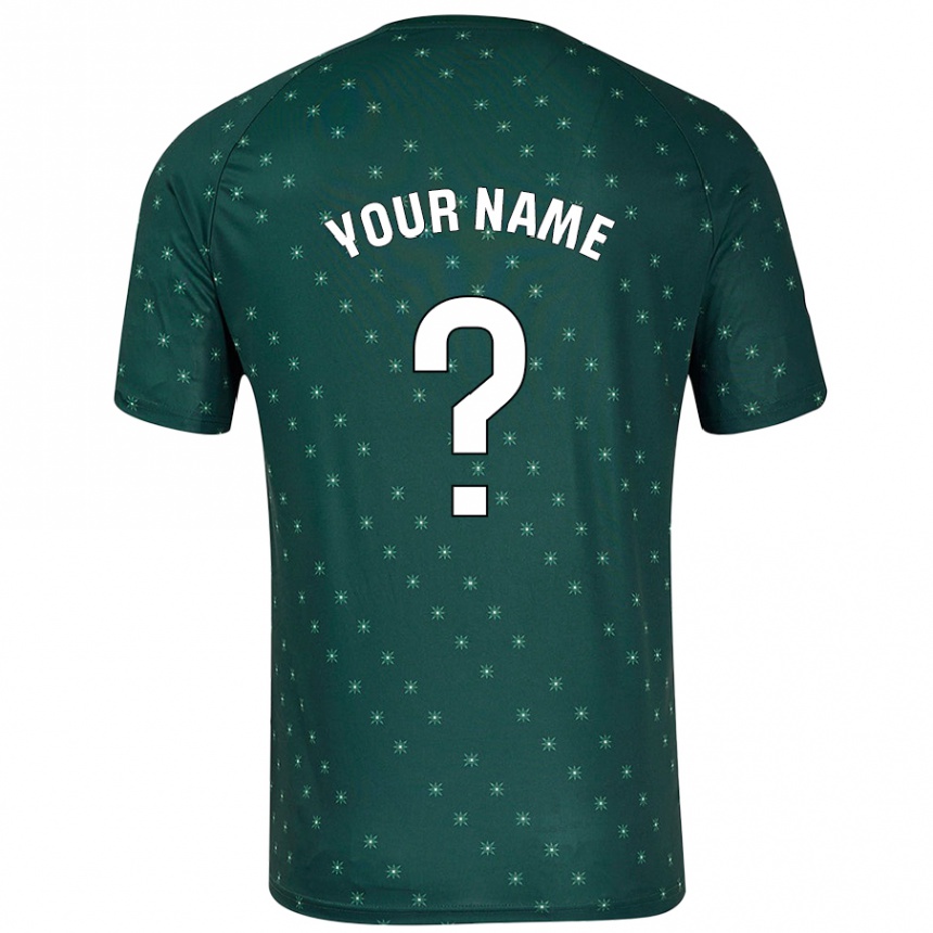 Enfant Football Maillot Votre Nom #0 Vert Foncé Tenues Extérieur 2024/25 Canada