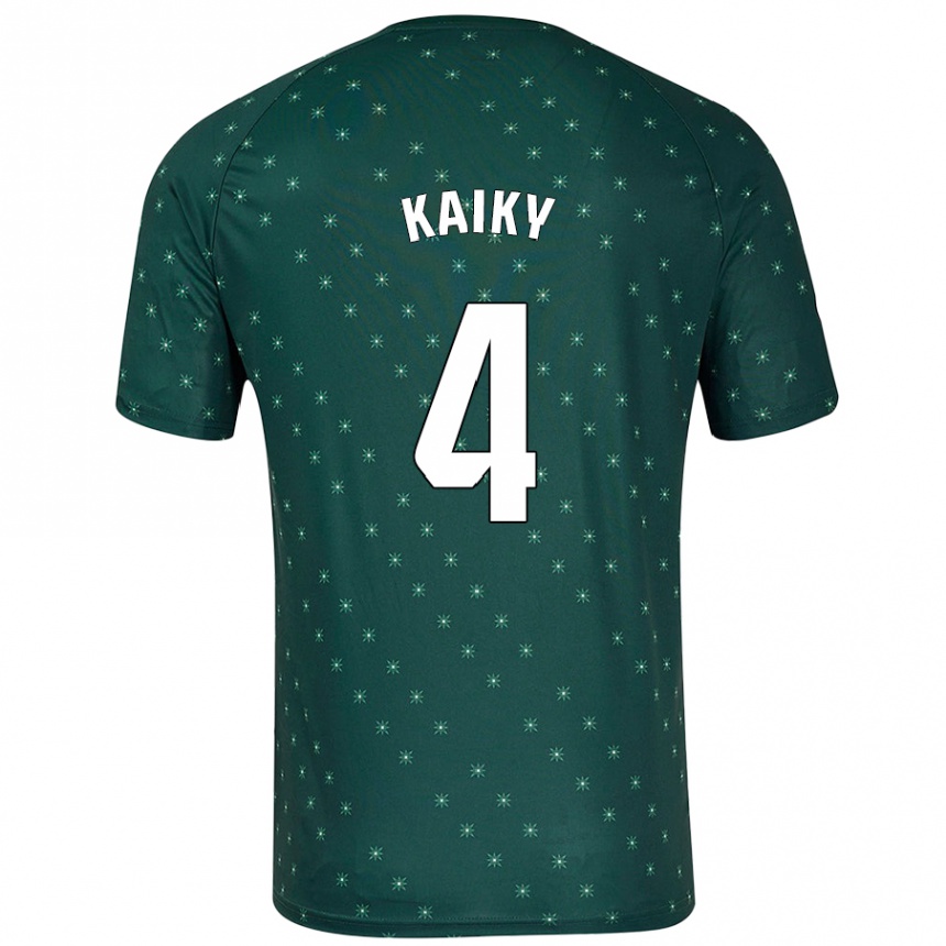 Enfant Football Maillot Kaiky #4 Vert Foncé Tenues Extérieur 2024/25 Canada