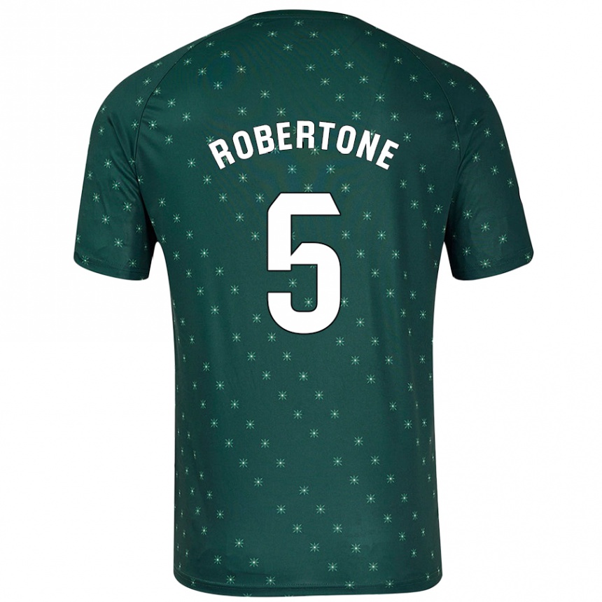 Enfant Football Maillot Lucas Robertone #5 Vert Foncé Tenues Extérieur 2024/25 Canada