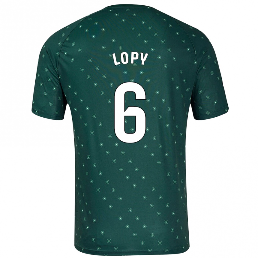 Enfant Football Maillot Dion Lopy #6 Vert Foncé Tenues Extérieur 2024/25 Canada