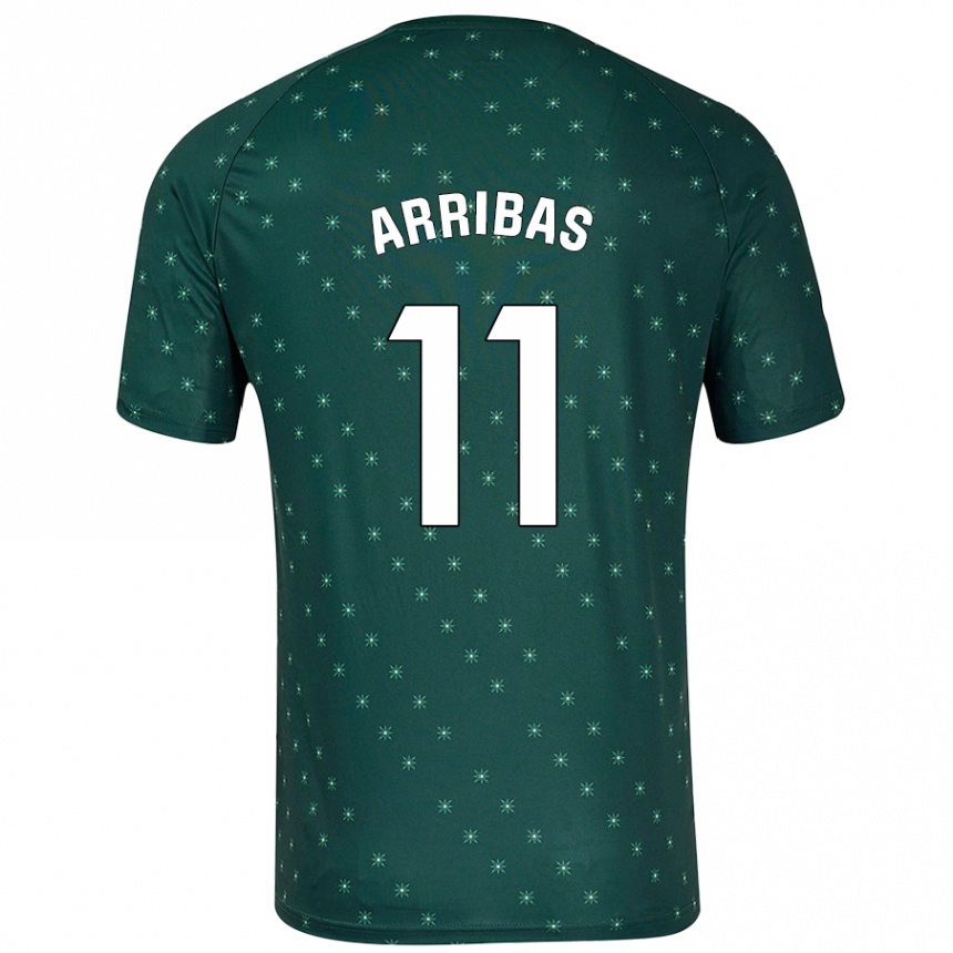 Enfant Football Maillot Sergio Arribas #11 Vert Foncé Tenues Extérieur 2024/25 Canada