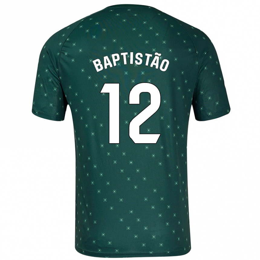 Enfant Football Maillot Léo Baptistão #12 Vert Foncé Tenues Extérieur 2024/25 Canada