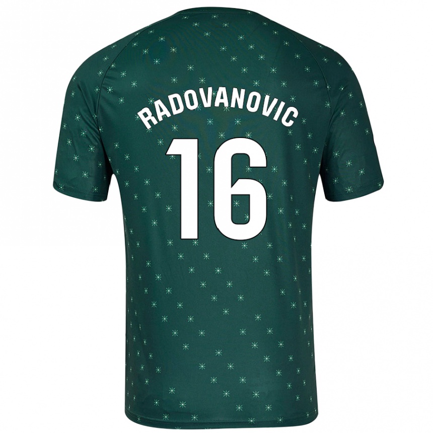 Kids Football Aleksandar Radovanovic #16 Dark Green Away Jersey 2024/25 T-Shirt Canada