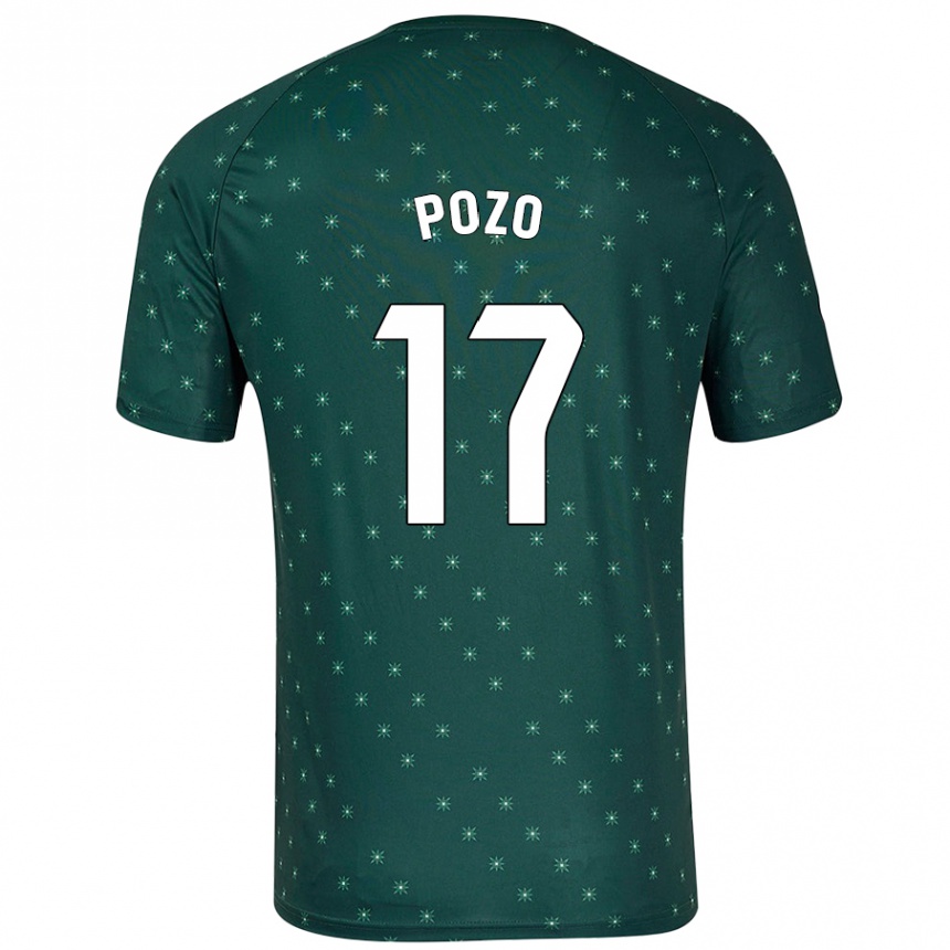 Enfant Football Maillot Álex Pozo #17 Vert Foncé Tenues Extérieur 2024/25 Canada