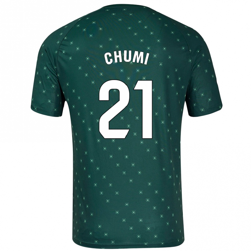 Kids Football Chumi #21 Dark Green Away Jersey 2024/25 T-Shirt Canada