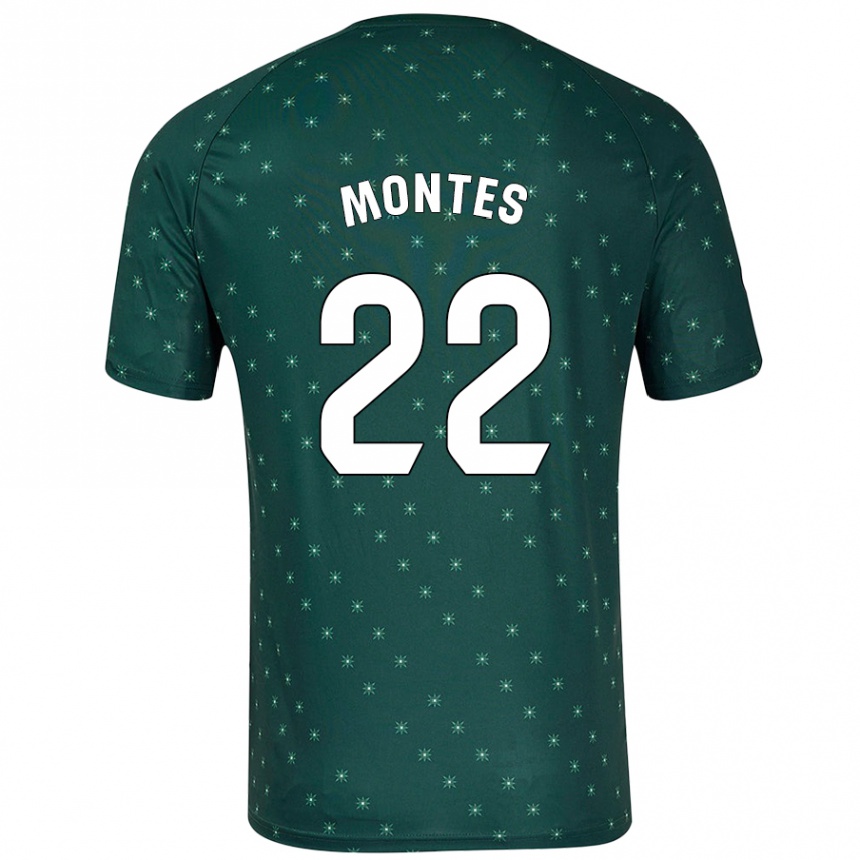 Enfant Football Maillot César Montes #22 Vert Foncé Tenues Extérieur 2024/25 Canada