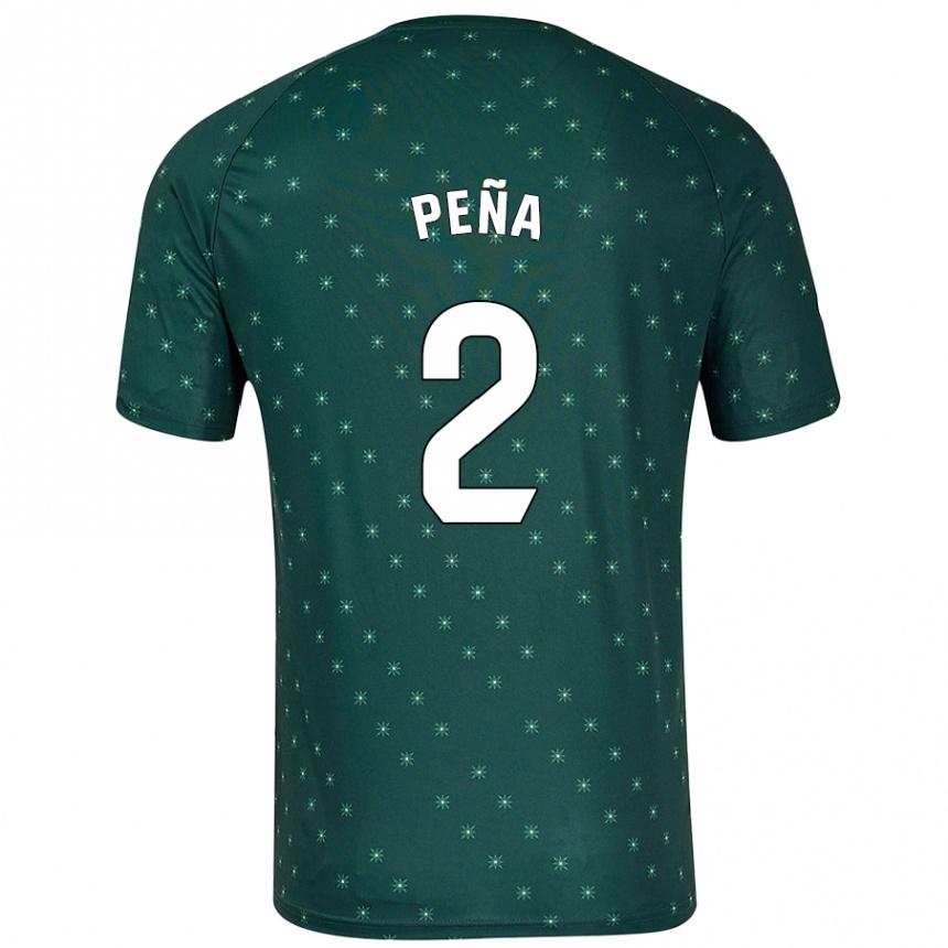 Enfant Football Maillot Miguel Peña #2 Vert Foncé Tenues Extérieur 2024/25 Canada