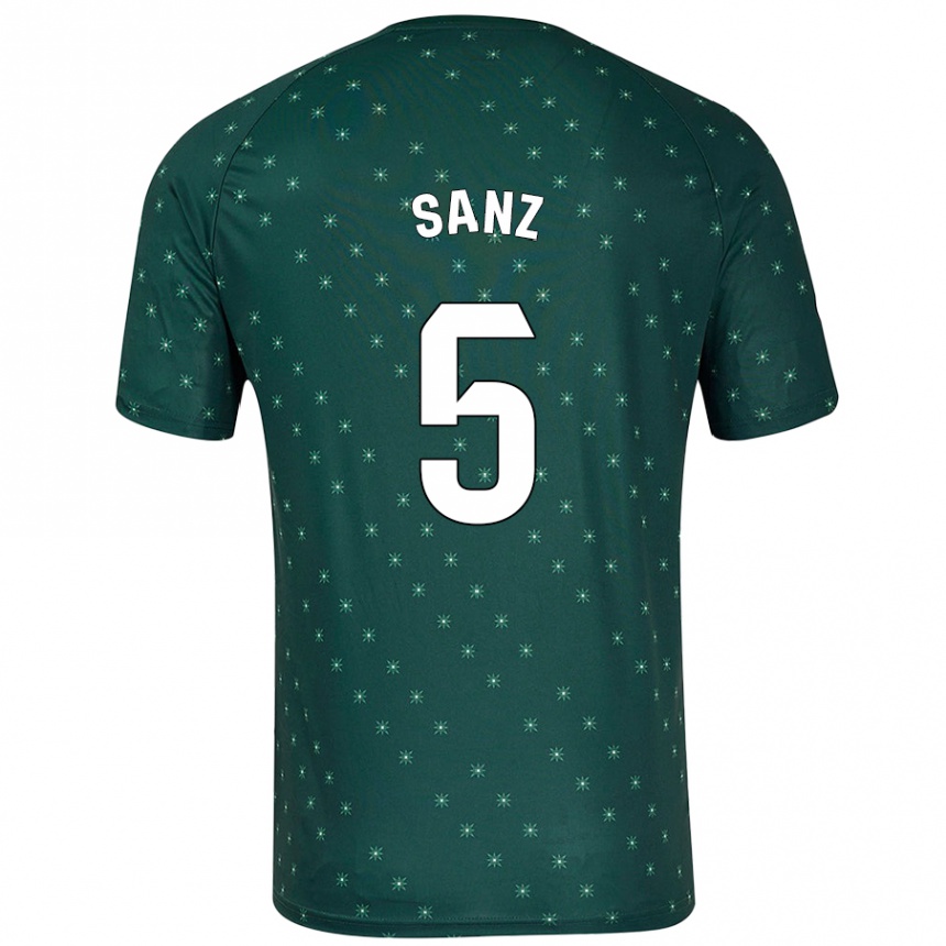 Enfant Football Maillot Paco Sanz #5 Vert Foncé Tenues Extérieur 2024/25 Canada