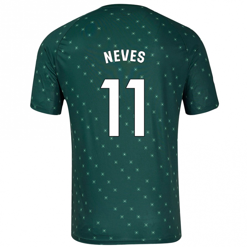 Enfant Football Maillot Hugo Neves #11 Vert Foncé Tenues Extérieur 2024/25 Canada