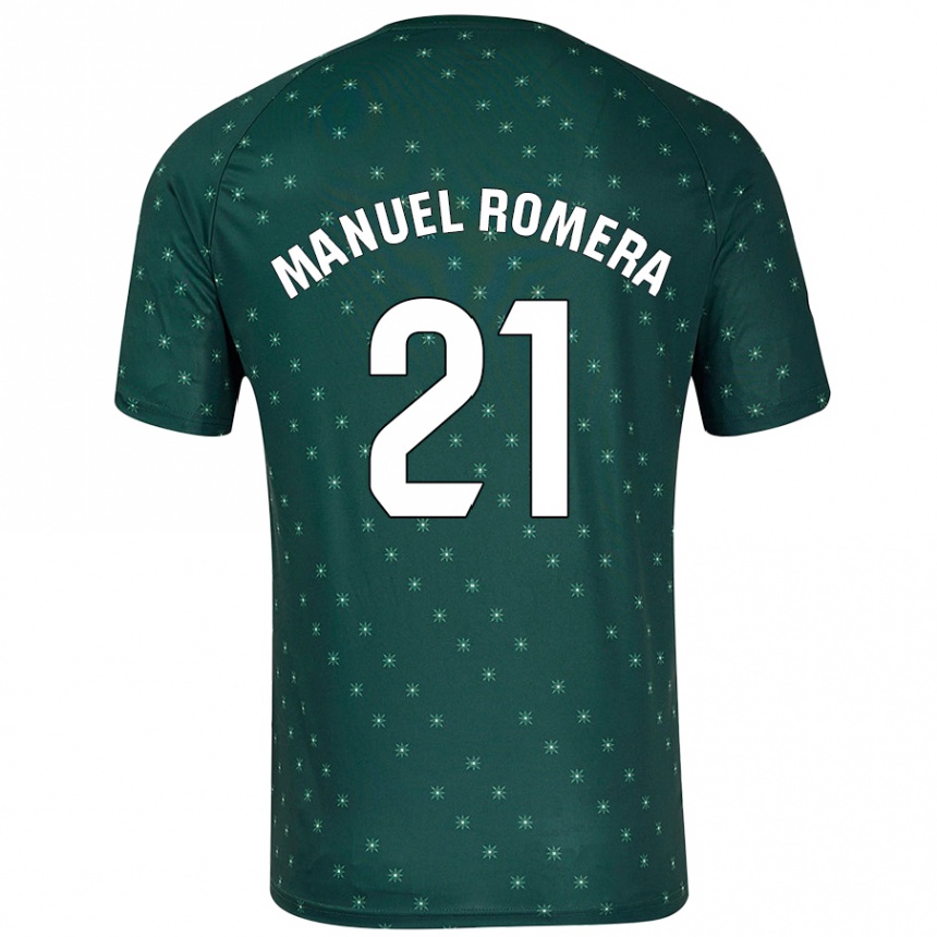 Kids Football José Manuel Romera #21 Dark Green Away Jersey 2024/25 T-Shirt Canada