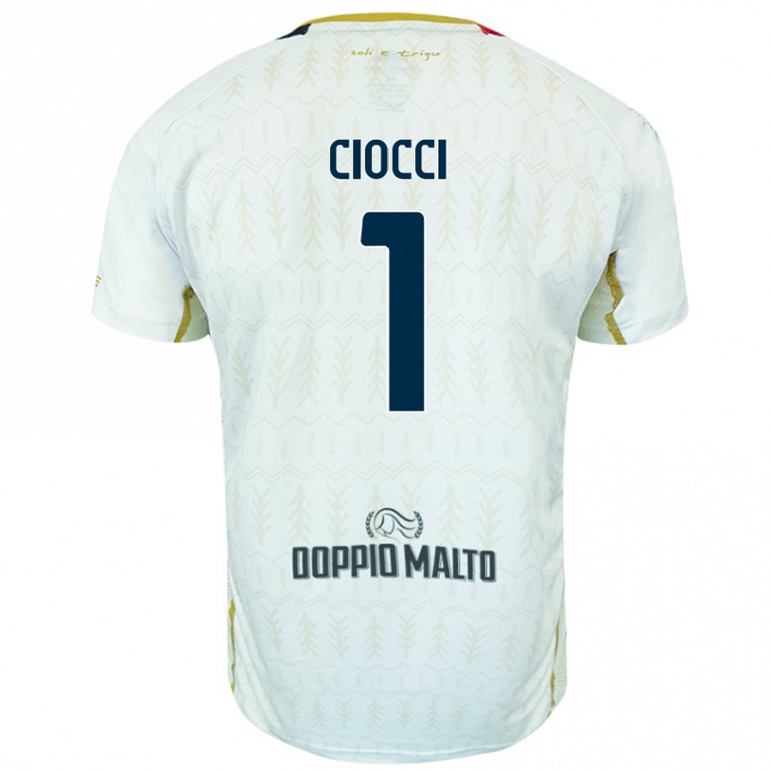 Enfant Football Maillot Giuseppe Ciocci #1 Blanc Tenues Extérieur 2024/25 Canada