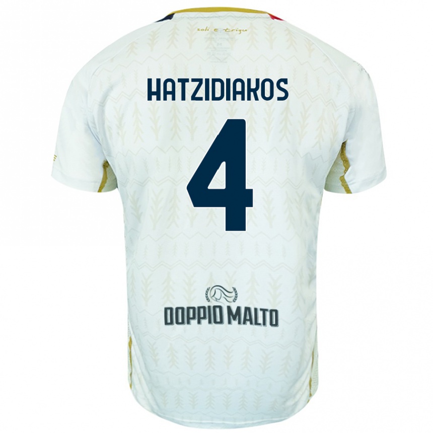 Enfant Football Maillot Pantelis Hatzidiakos #4 Blanc Tenues Extérieur 2024/25 Canada