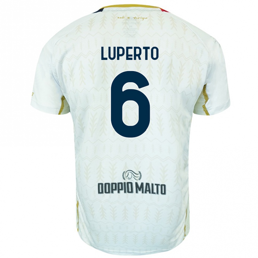 Enfant Football Maillot Sebastiano Luperto #6 Blanc Tenues Extérieur 2024/25 Canada