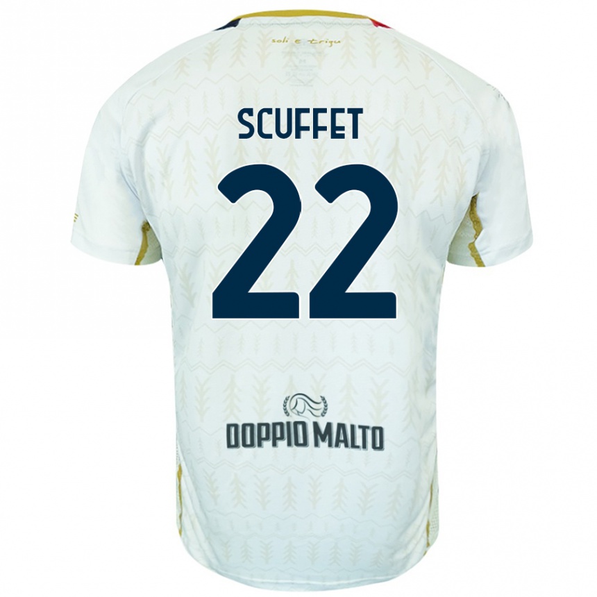 Enfant Football Maillot Simone Scuffet #22 Blanc Tenues Extérieur 2024/25 Canada