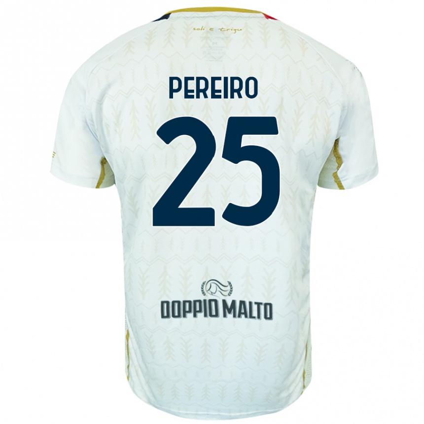 Enfant Football Maillot Gastón Pereiro #25 Blanc Tenues Extérieur 2024/25 Canada