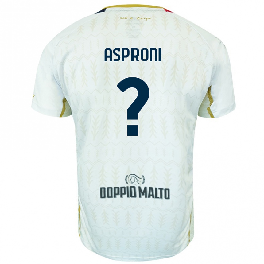 Enfant Football Maillot Luca Asproni #0 Blanc Tenues Extérieur 2024/25 Canada