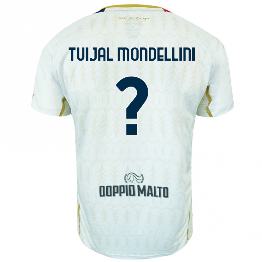 Enfant Football Maillot Luca Tuijal Mondellini #0 Blanc Tenues Extérieur 2024/25 Canada