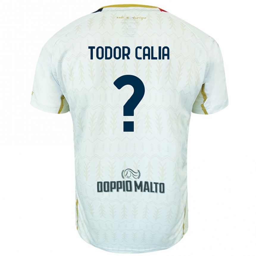 Enfant Football Maillot Francesco Todor Calia #0 Blanc Tenues Extérieur 2024/25 Canada