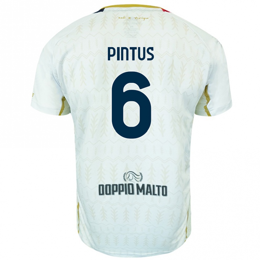 Enfant Football Maillot Nicola Pintus #6 Blanc Tenues Extérieur 2024/25 Canada