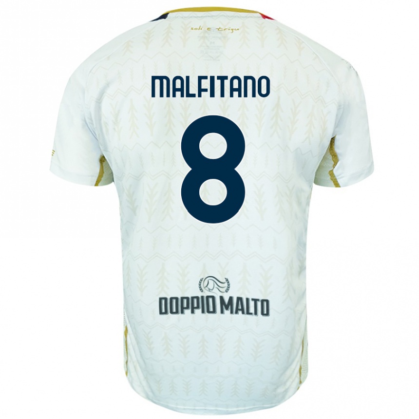 Enfant Football Maillot Roberto Malfitano #8 Blanc Tenues Extérieur 2024/25 Canada