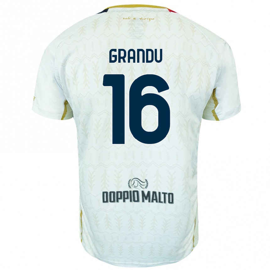 Enfant Football Maillot Nicola Grandu #16 Blanc Tenues Extérieur 2024/25 Canada