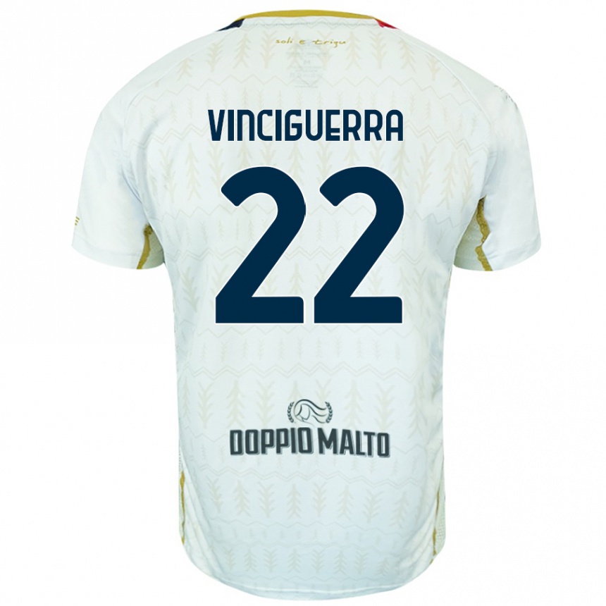 Enfant Football Maillot Alessandro Vinciguerra #22 Blanc Tenues Extérieur 2024/25 Canada