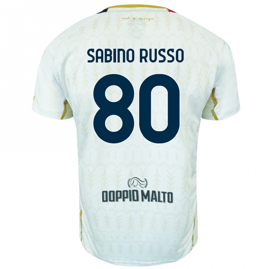 Enfant Football Maillot Alessandro Sabino Russo #80 Blanc Tenues Extérieur 2024/25 Canada