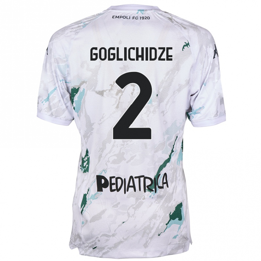 Kids Football Saba Goglichidze #2 Grey Away Jersey 2024/25 T-Shirt Canada