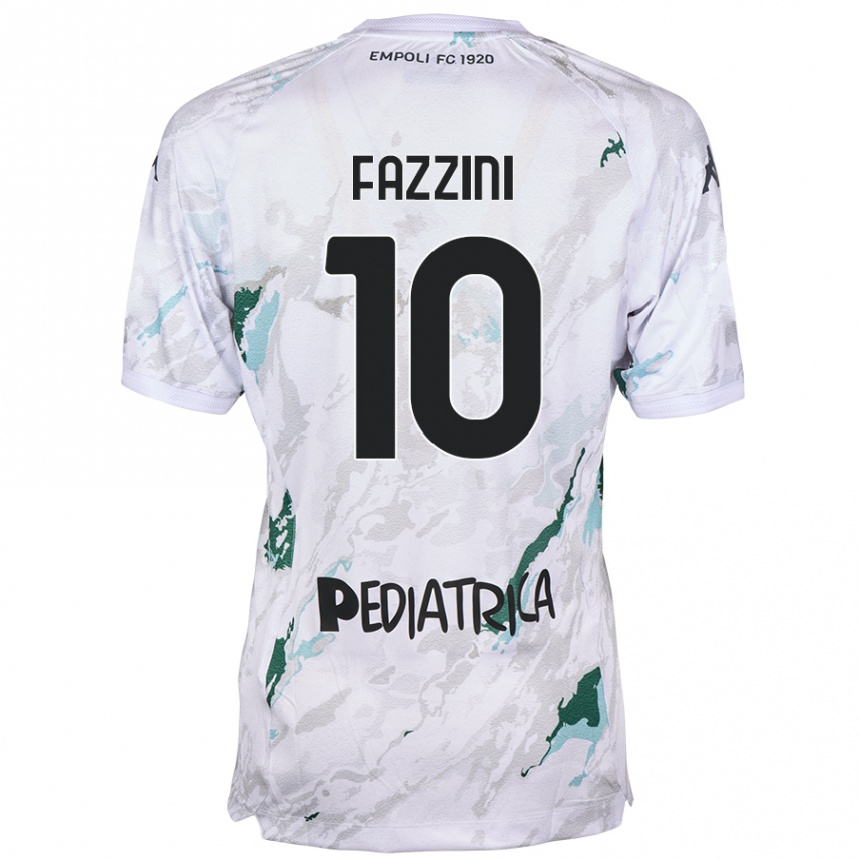 Kids Football Jacopo Fazzini #10 Grey Away Jersey 2024/25 T-Shirt Canada