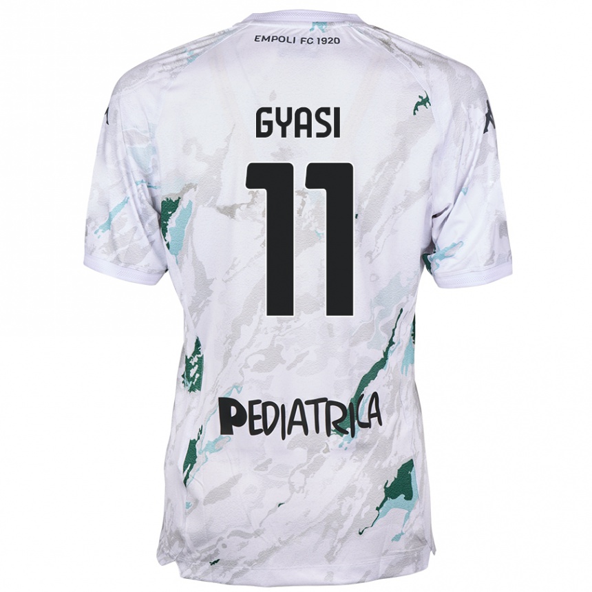 Kids Football Emmanuel Gyasi #11 Grey Away Jersey 2024/25 T-Shirt Canada