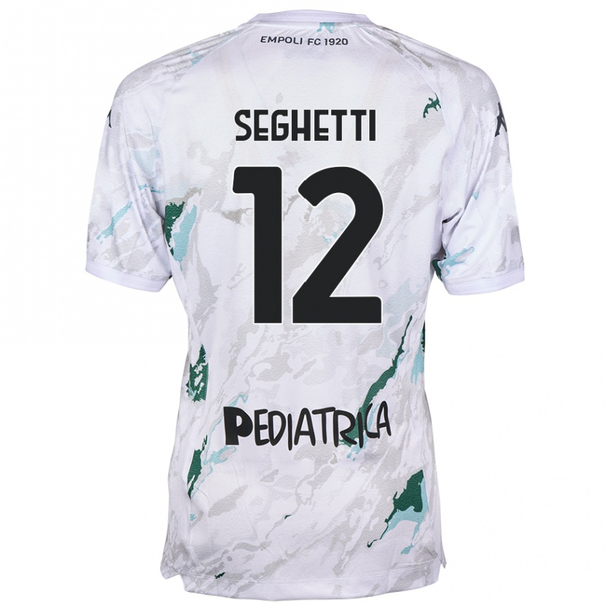 Kids Football Jacopo Seghetti #12 Grey Away Jersey 2024/25 T-Shirt Canada