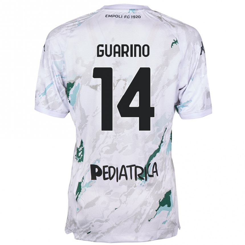 Kids Football Gabriele Guarino #14 Grey Away Jersey 2024/25 T-Shirt Canada