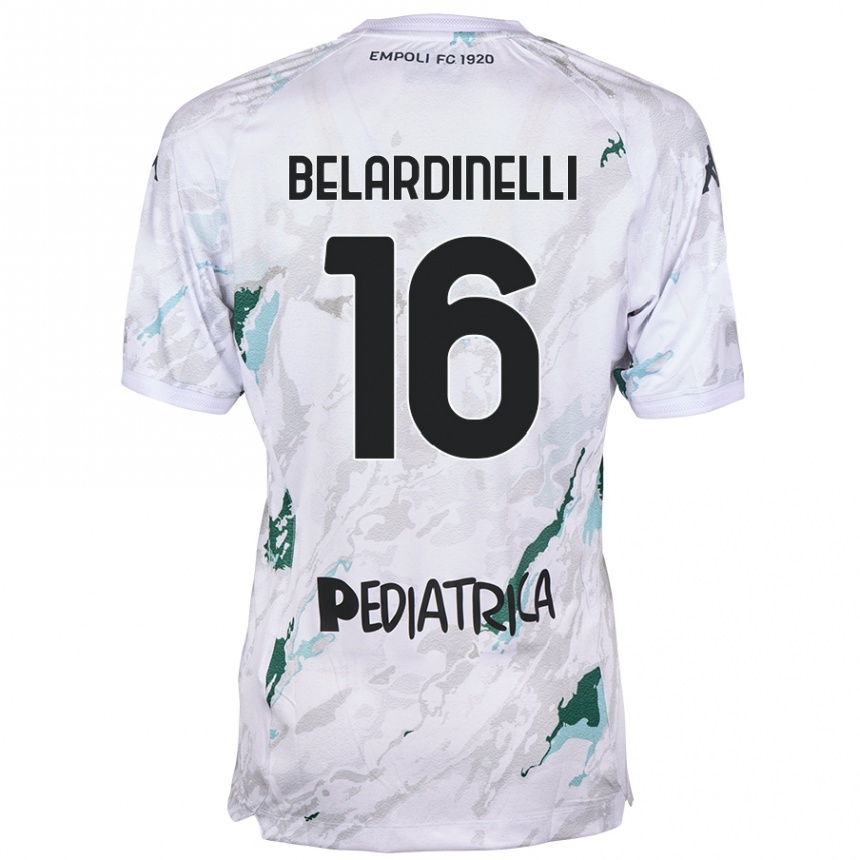 Kids Football Luca Belardinelli #16 Grey Away Jersey 2024/25 T-Shirt Canada