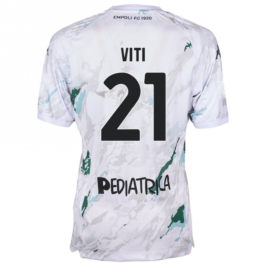 Kids Football Mattia Viti #21 Grey Away Jersey 2024/25 T-Shirt Canada