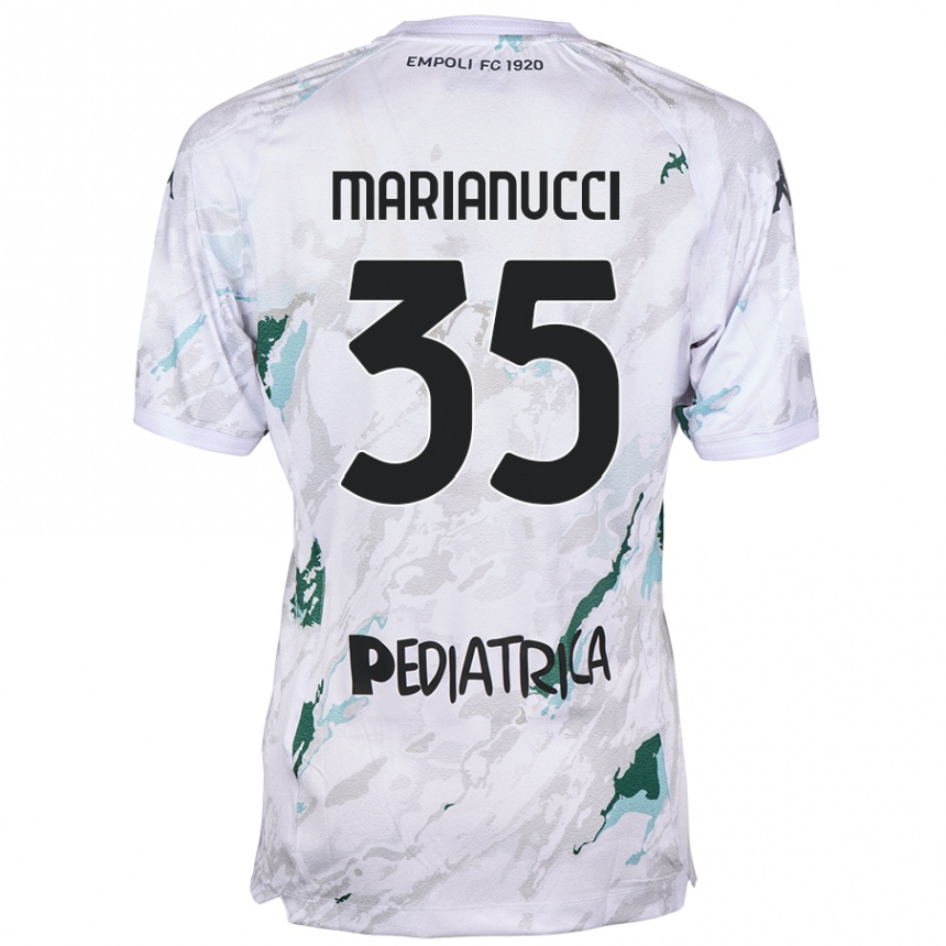 Kids Football Luca Marianucci #35 Grey Away Jersey 2024/25 T-Shirt Canada