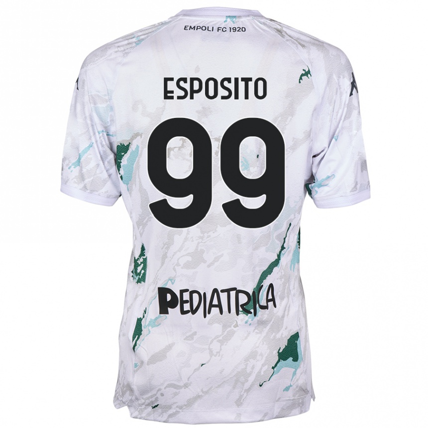 Kids Football Sebastiano Esposito #99 Grey Away Jersey 2024/25 T-Shirt Canada