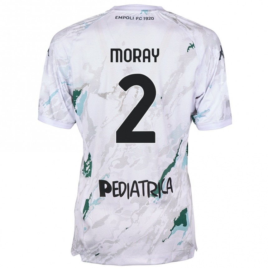 Kids Football Jeremy Moray #2 Grey Away Jersey 2024/25 T-Shirt Canada