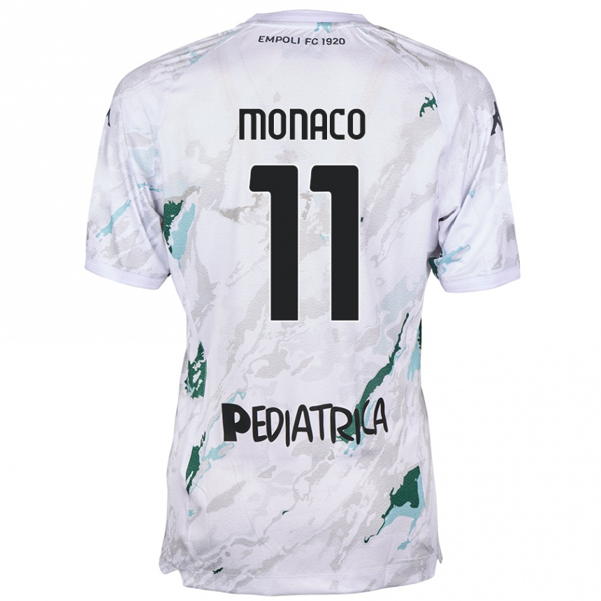 Kids Football Salvatore Monaco #11 Grey Away Jersey 2024/25 T-Shirt Canada