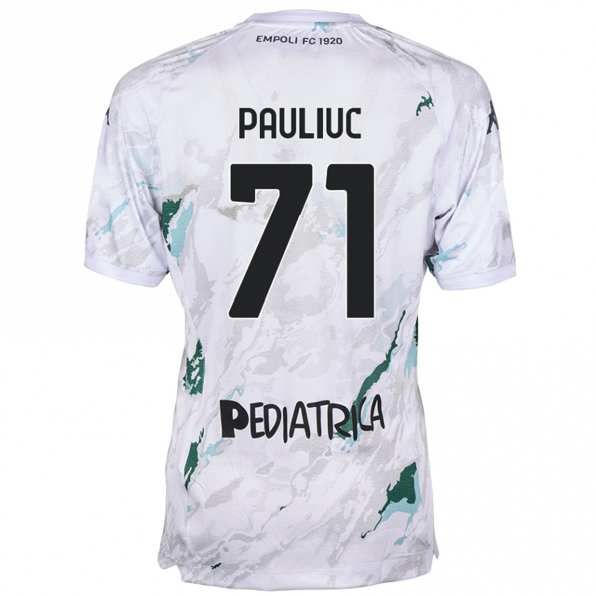 Kids Football Nicolò Pauliuc #71 Grey Away Jersey 2024/25 T-Shirt Canada