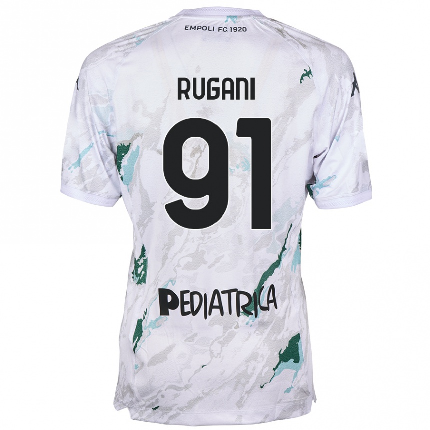 Kids Football Tommaso Rugani #91 Grey Away Jersey 2024/25 T-Shirt Canada