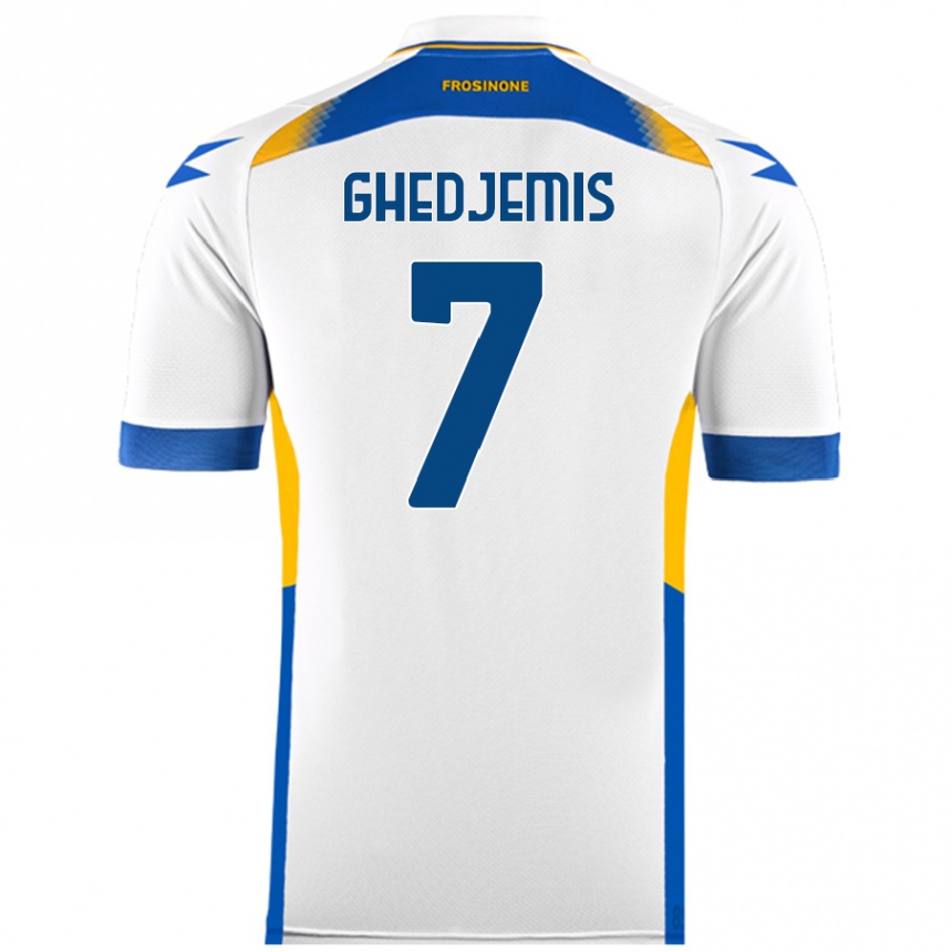 Enfant Football Maillot Farès Ghedjemis #7 Blanc Tenues Extérieur 2024/25 Canada