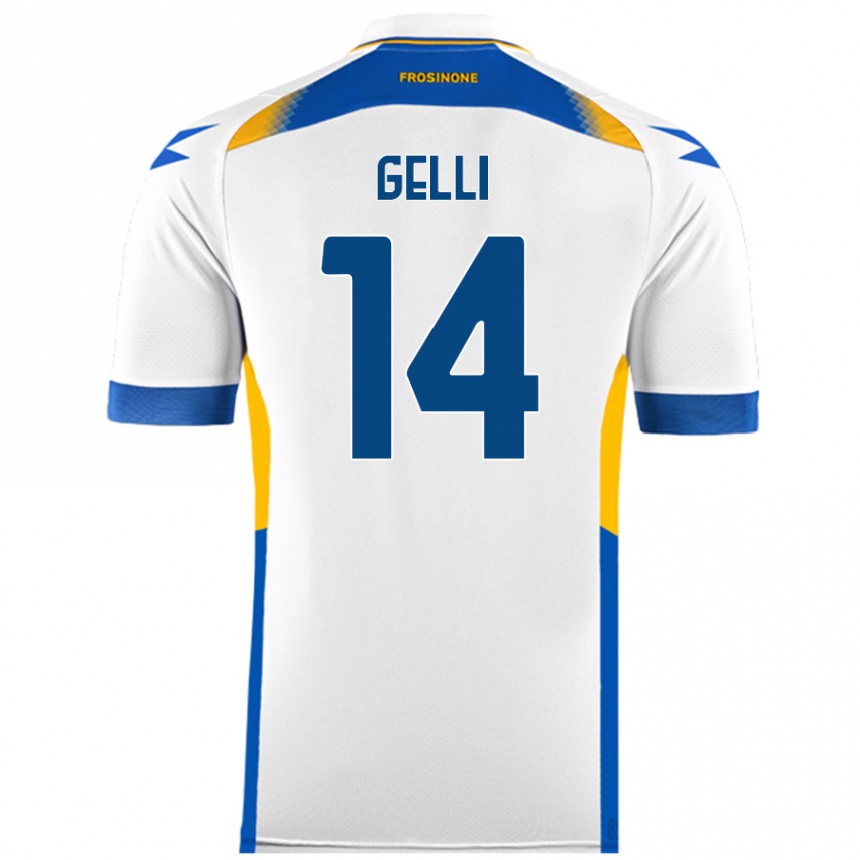 Enfant Football Maillot Francesco Gelli #14 Blanc Tenues Extérieur 2024/25 Canada