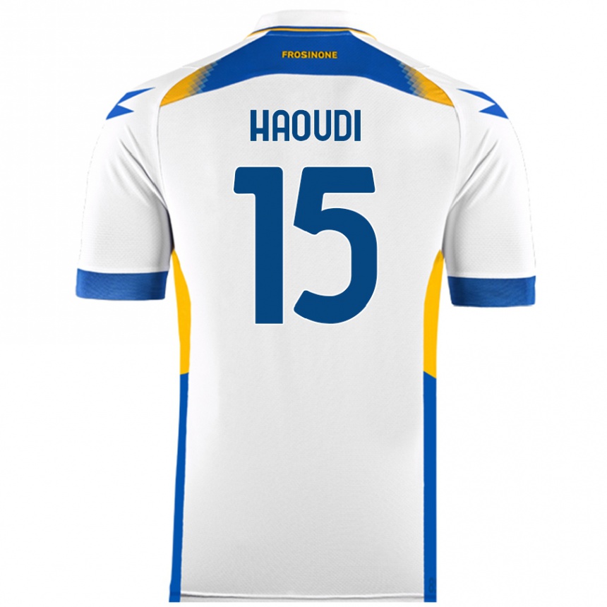 Kids Football Hamza Haoudi #15 White Away Jersey 2024/25 T-Shirt Canada