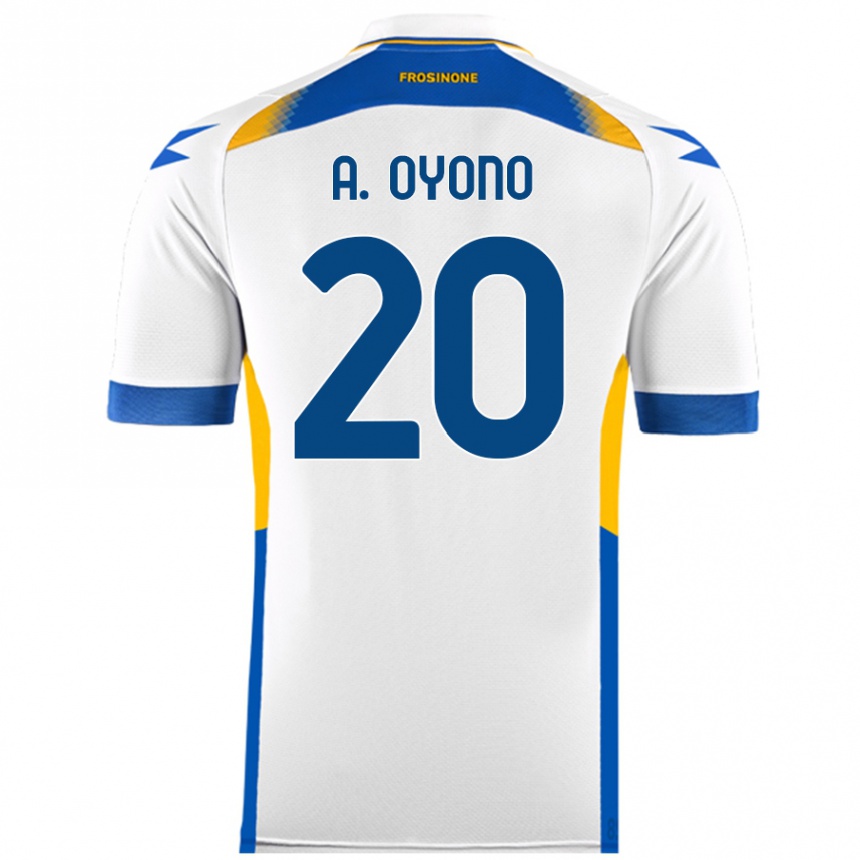 Kids Football Anthony Oyono #20 White Away Jersey 2024/25 T-Shirt Canada