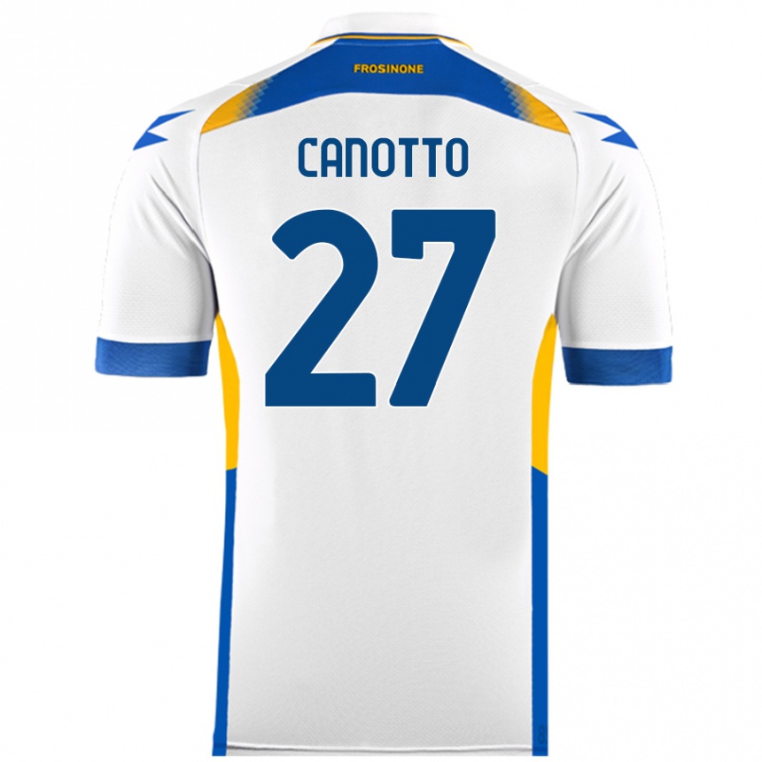 Enfant Football Maillot Luigi Canotto #27 Blanc Tenues Extérieur 2024/25 Canada