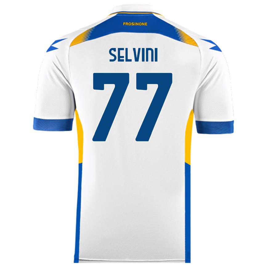 Enfant Football Maillot Alessandro Selvini #77 Blanc Tenues Extérieur 2024/25 Canada